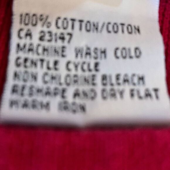 Talbots  Women’s Short Sleeved Sweater Holiday Red Cotton Petite Medium. - Picture 8 of 9